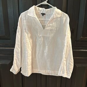 White Linen Top